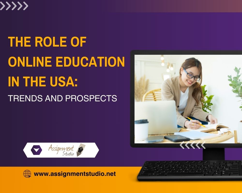 Premium Photo | Online education concept with usa flag next to a laptop